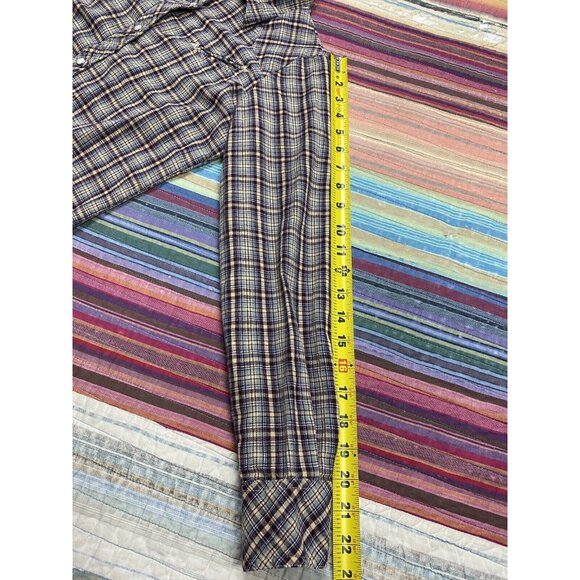 Vtg 70s Levi's Sierra Humps Plaid Western Cowgirl Shirt Slash Pocket Pearl Snap - Picture 9 of 9